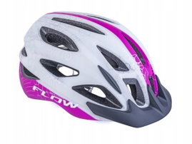 Kask rowerowy AUTHOR Flow X9 Biało-różowy MTB (rozmiar M)