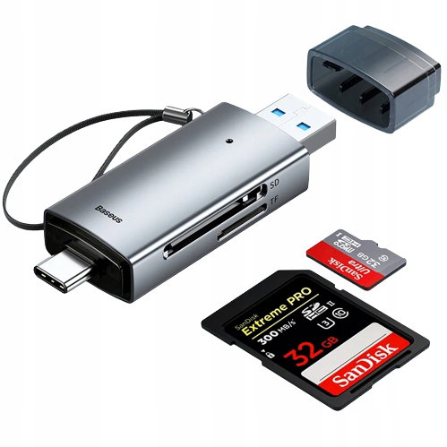Czytnik kart BASEUS Lite Series SD TF USB + USB-C