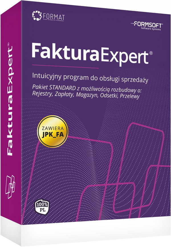 Program FORMSOFT Faktura JPK Expert Standard