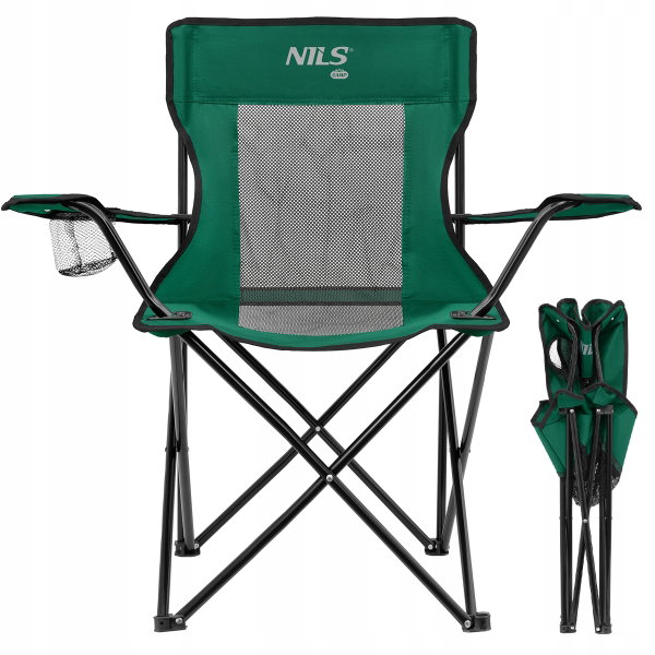 Krzesło turystyczne NILS CAMP NC3302 Zielono-czarny