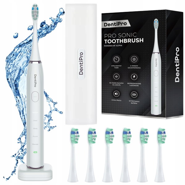 Szczoteczka soniczna ALPHA DentiPro STB-03 Biały