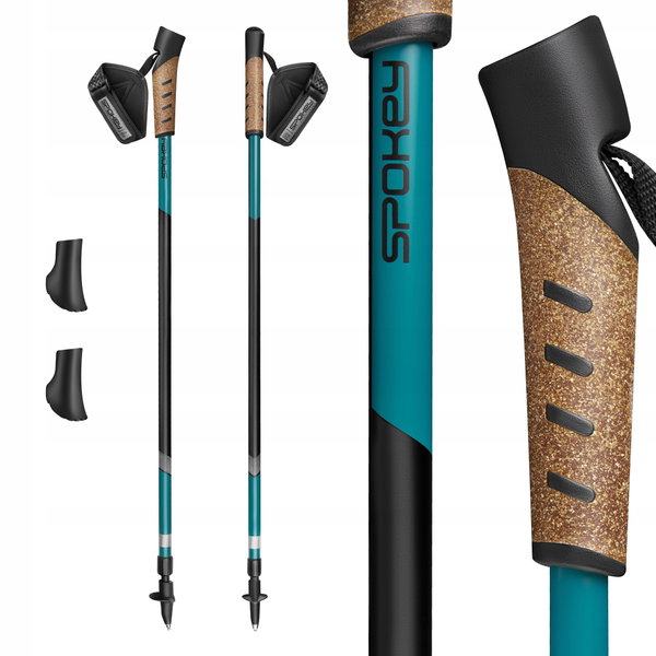 Kijki do nordic walking SPOKEY Peak (105 - 135 cm) Czarno-niebieski