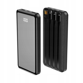 Powerbank FOREVER TB-411 ALLin1 10000mAh z kablami Czarny