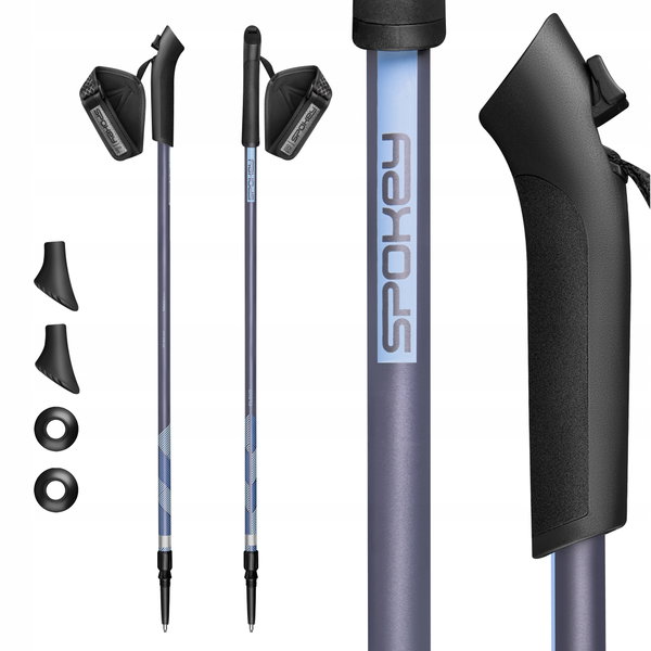Kijki do nordic walking SPOKEY Cloud (95 - 135 cm) Ciemnoszaro-błękitny