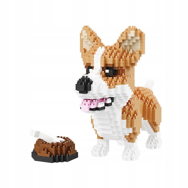 Klocki plastikowe QBI Pies Corgi SA241034 18x16cm