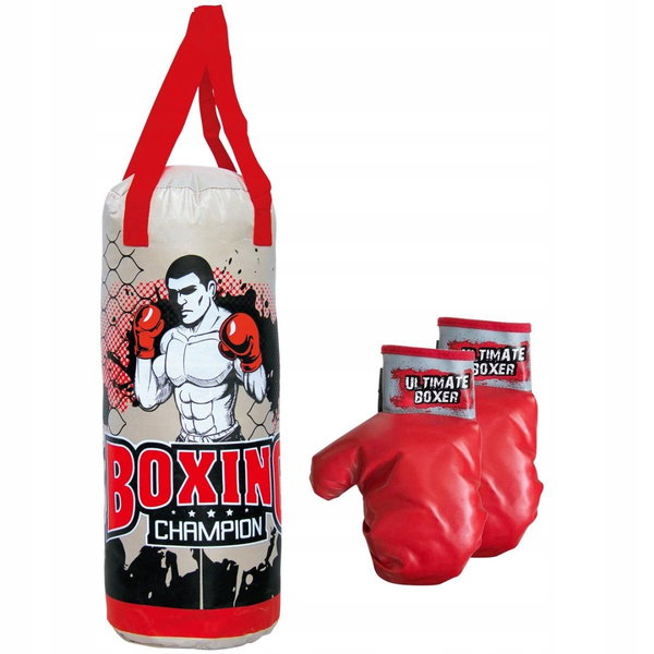 ZESTAW BOKSERSKI ENERO JUNIOR WOREK TRENINGOWY 50x18CM + RĘKAWICE