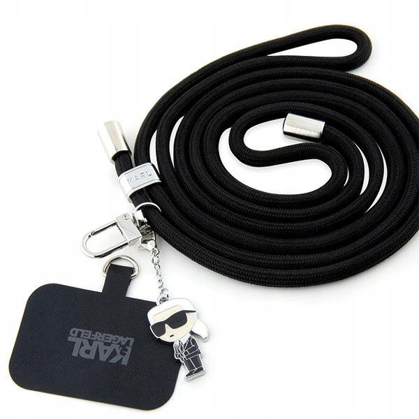 Pasek KARL LAGERFELD CBDY Cord Czarny