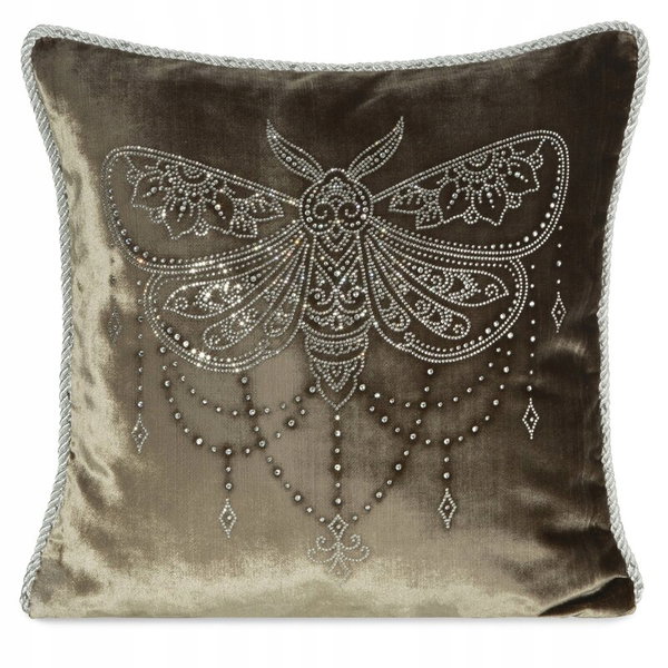 Poszewka EUROFIRANY Royal 8 45 x 45 cm Ciemnobeżowy