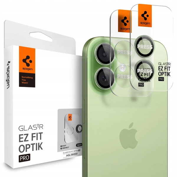 Nakładka na aparat SPIGEN do Apple iPhone 16/16 Plus/17 Zielony (2 szt.)