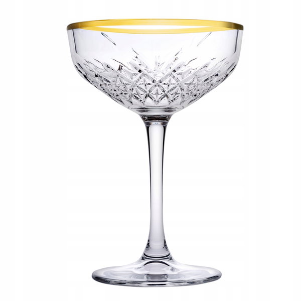 Zestaw kieliszków PASABAHCE Coupe Timeless Gold 255 ml (4 sztuki)