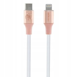 Kabel USB-C - Lightning GUESS Ebossed Logo 1.5m Różowy