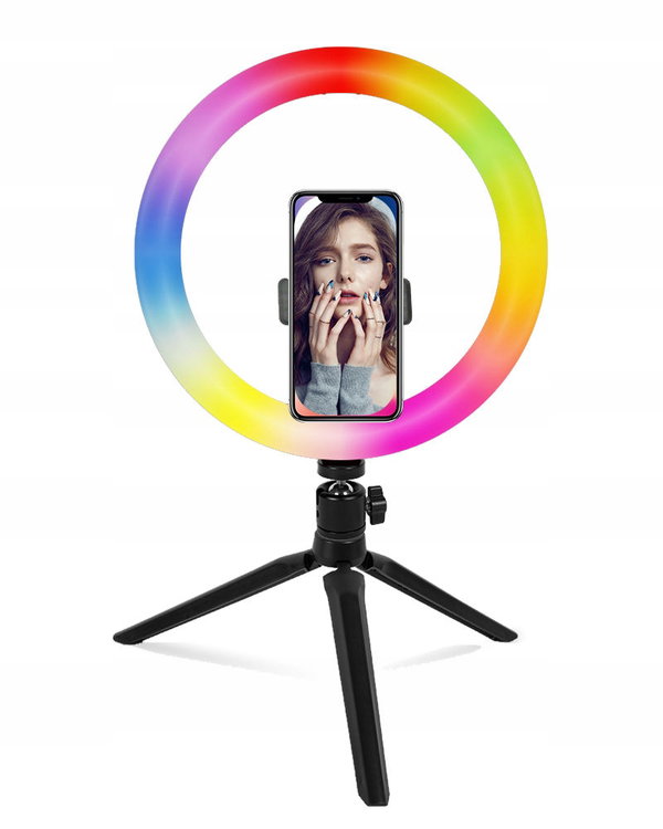 Lampa pierścieniowa MOZOS MLM-RING-RGB 3000 - 7000 K Statyw