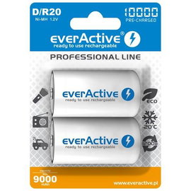 Akumulatorki D LR20 10000 mAh EVERACTIVE (2 szt.)