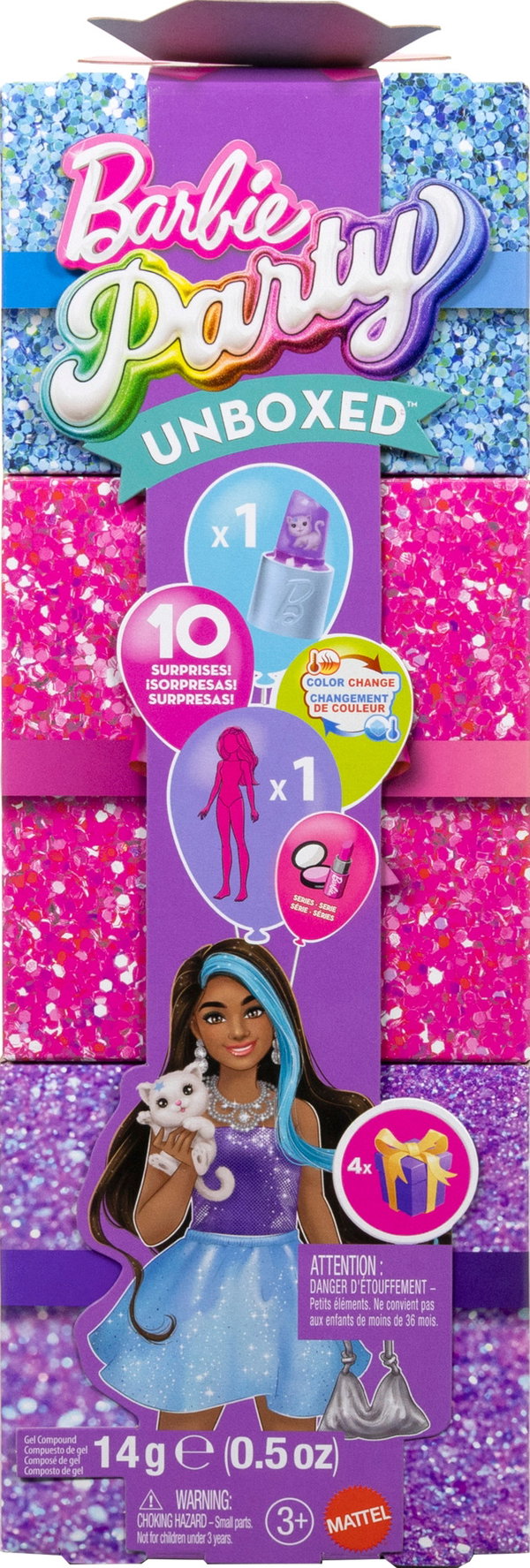 Lalka Barbie Party Unboxed Glam Party JFY66