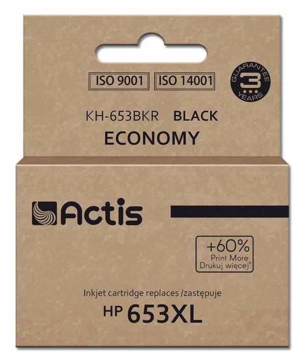 Tusz ACTIS do HP 653 XL 3YM75AE Czarny 20 ml KH-653BKR