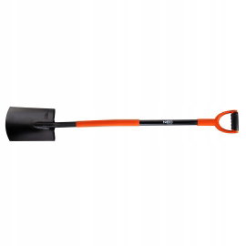 Szpadel hartowany NEO, metalowy trzonek, prosty
