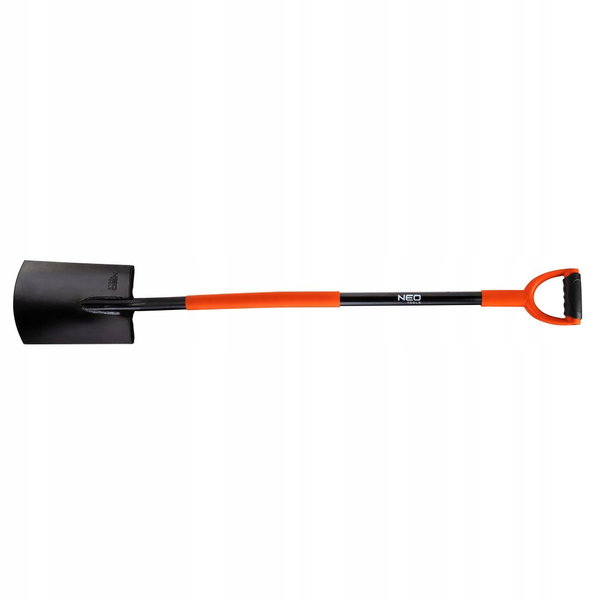 Szpadel hartowany NEO, metalowy trzonek, prosty