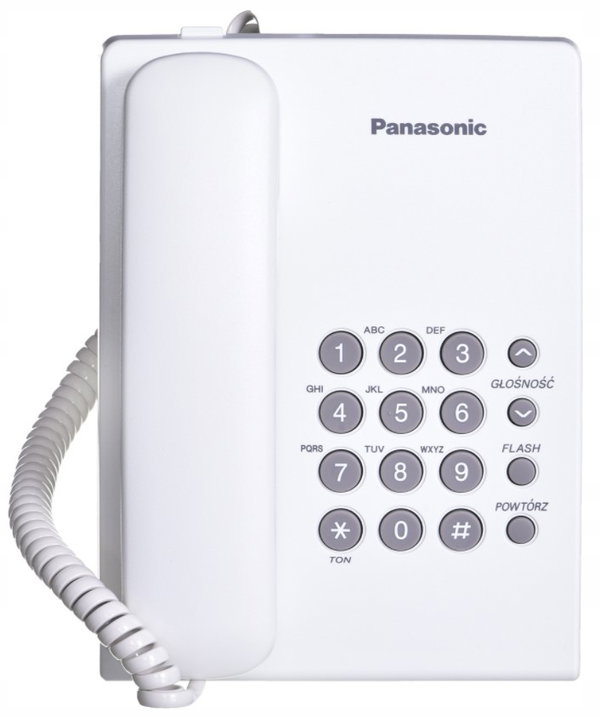 Telefon przewodowy PANASONIC KX-TS500PDW