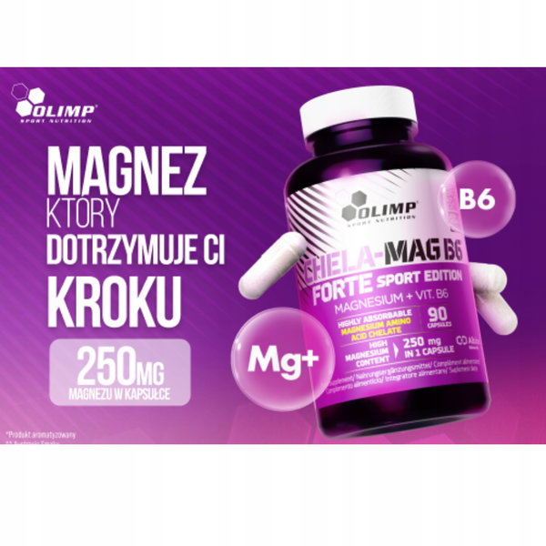 Kompleks witamin i minerałów OLIMP Chela-Mag B6 Forte (90 kapsułek)