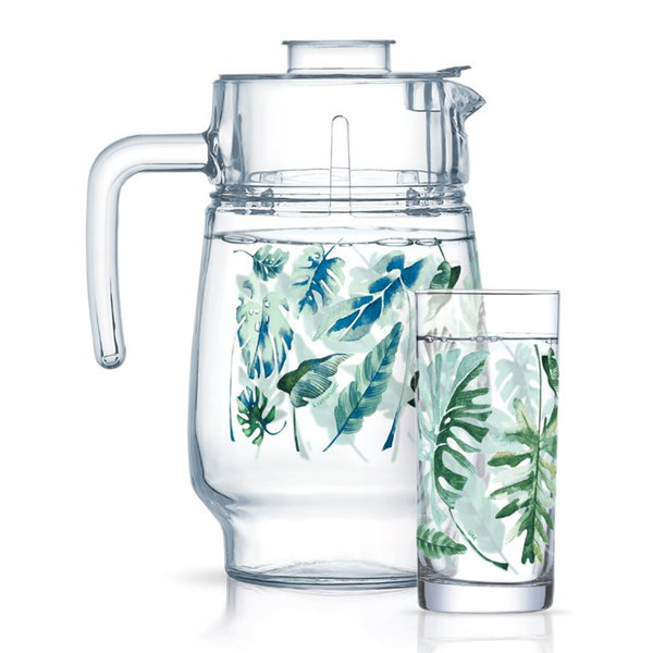 Dzbanek LUMINARC Tropical Foliage 1.6 l + 6 szklanek 0.27 l