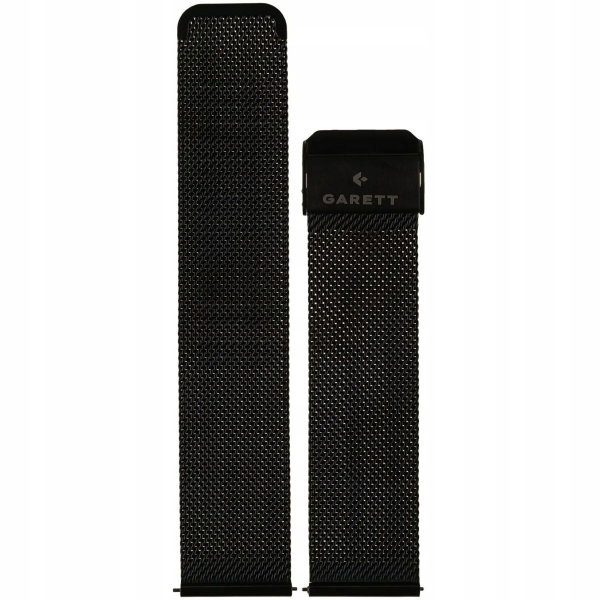 Pasek GARETT Stalowy (22 mm) Czarny
