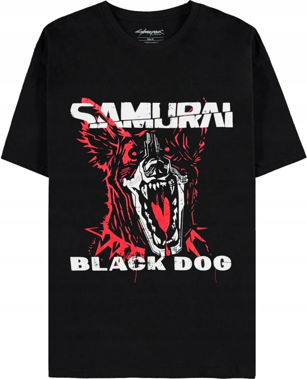 Koszulka DIFUZED Cyberpunk 2077 - Black Dog Samurai Album Art T-shirt r.XL