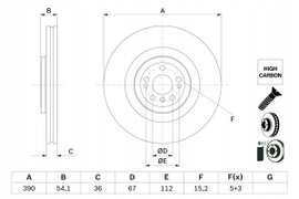 0986479E96 BOSCH TARCZA HAM. DB P. W166/C292/X166 3,0-5,5 12-