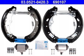 03.0521-0420/ATE ZESTAW SZCZĘK HAM. FORD B-MAX/FOCUS 11- KPL. Z CYLINDERKAM
