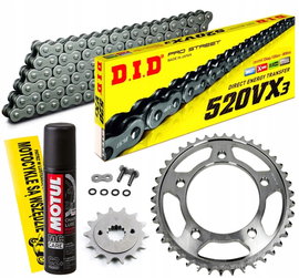 DID520VX3-106 ŁAŃCUCH NAPĘDOWY MOTO. DID 520 X-RING (4439AN) (ROZKUTY+OGNI