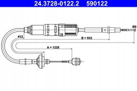24.3728-0122/ATE LINKA SPRZĘGŁA VW T4 90-03