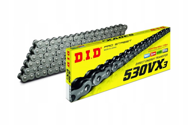 DID530VX3-96 D.I.D ŁAŃCUCH NAPĘDOWY MOTO. DID 530 X-RING (4100AN) (ROZKUTY
