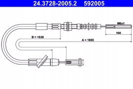 24.3728-2005/ATE LINKA SPRZĘGŁA SUZUKI SAMURAI 1,3 4X4 98-04