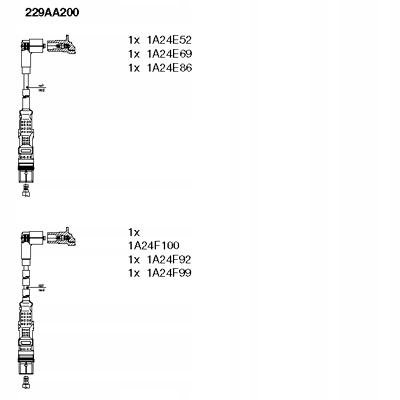 BRE229AA200 PRZEWODY WYS. NAP. VW 2,8