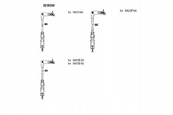 BRE221E200 PRZEWODY WYS. NAP. VW 1,6