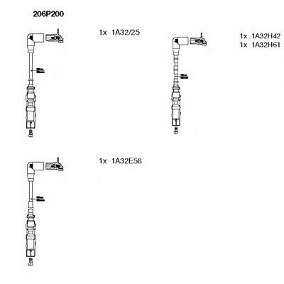 BRE206P200 PRZEWODY WYS. NAP. VW 1,6