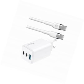 Szybka ładowarka GaN 65W 3 wejścia z długim kablem 2m do Oppo A78 4G