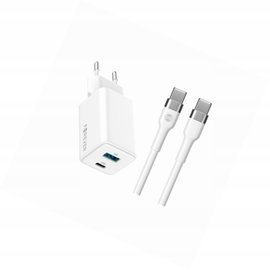 Szybka ładowarka GaN 45W 2 wejścia z długim kablem 2m do Samsung A52 LTE