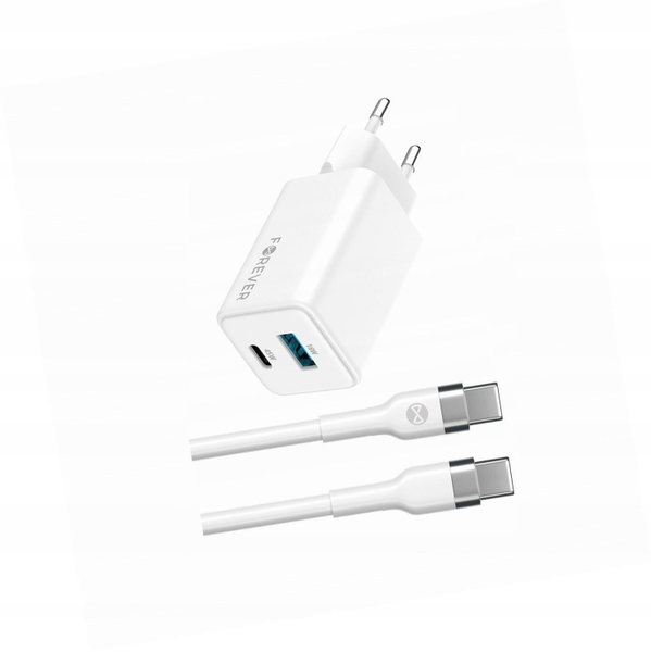 Szybka ładowarka GaN 45W 2 wejścia USB i USB-C z kablem do Samsung A32 4G