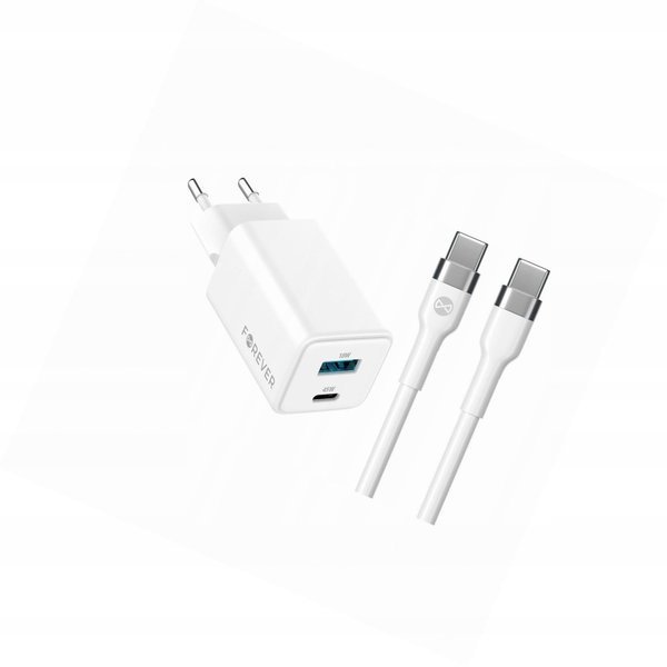 Szybka ładowarka GaN 45W 2 wejścia USB i USB-C z kablem do Samsung A52 LTE
