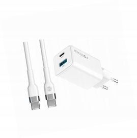 Szybka ładowarka GaN 45W 2 wejścia USB i USB-C z kablem do Nokia E66