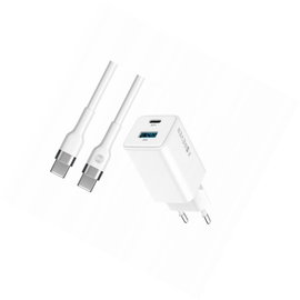 Szybka ładowarka GaN 45W 2 wejścia USB i USB-C z kablem do Huawei Nova 11