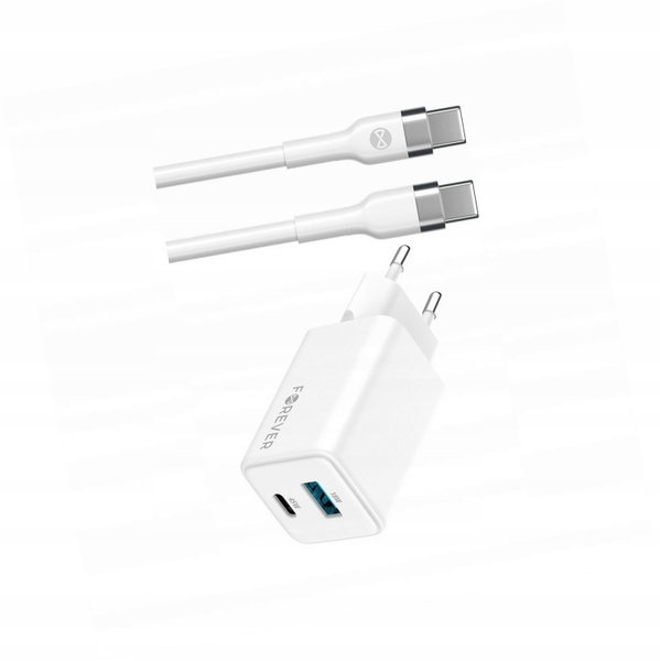 Szybka ładowarka GaN 45W 2 wejścia USB i USB-C z kablem do Samsung A72 4G