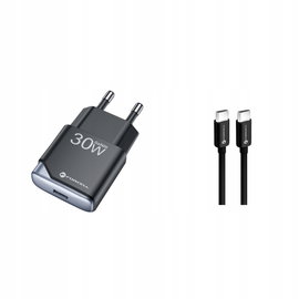 Ładowarka 30W czarna z przewodem 1,5 metra USB-C do Motorola Moto G84 5G
