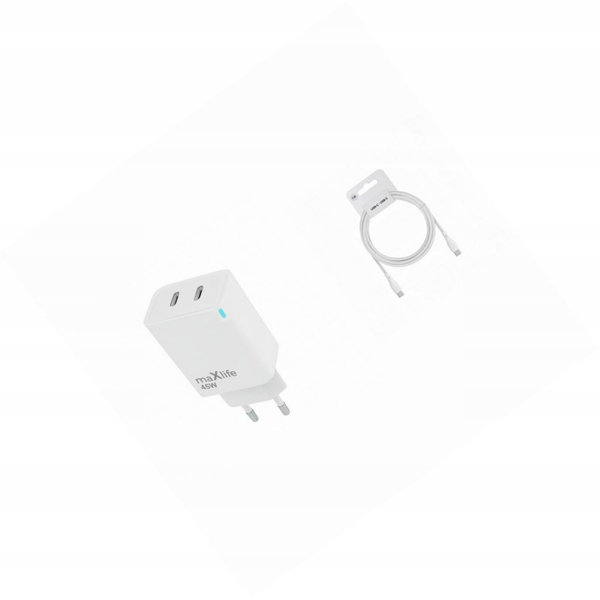 Ładowarka sieciowa GaN 45W dwa USB-C z kabelem do iPhone 17 Air