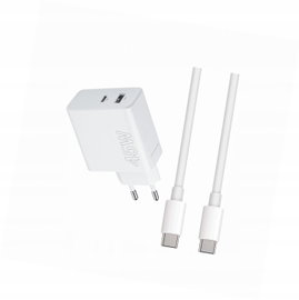 Szybka ładowarka 45W z długim kablem 2m 2 wejścia do Tecno Spark 10