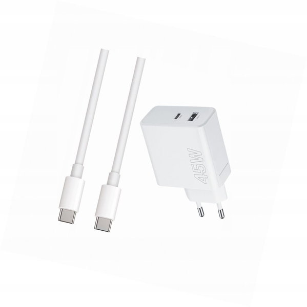 Szybka ładowarka 45W z długim kablem 2m 2 wejścia do Tecno Spark 10