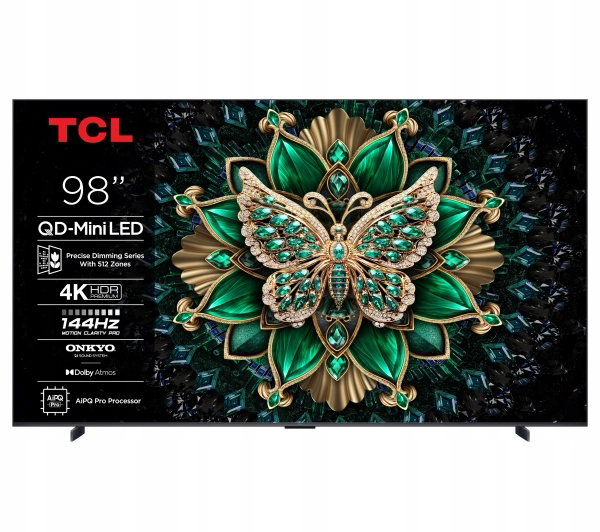 Telewizor TCL 98C6K 98" QD-Mini LED 4K HDR 144Hz AiPQ Pro Google TV
