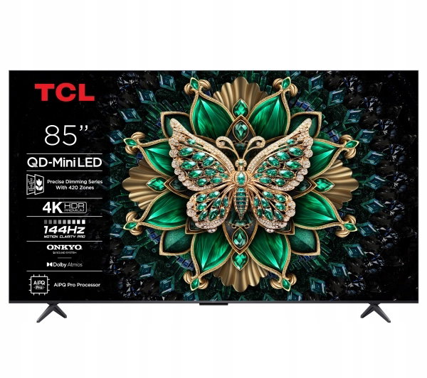 Telewizor TCL 85C6K 85" QD-Mini LED 4K HDR 144Hz AiPQ Pro Google TV