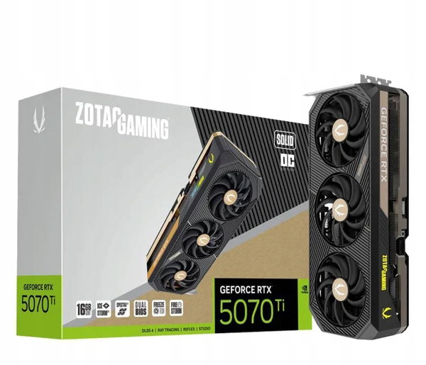 Karta graficzna Zotac Gaming GeForce RTX 5070 Ti SOLID OC 16GB GDDR7 256bit