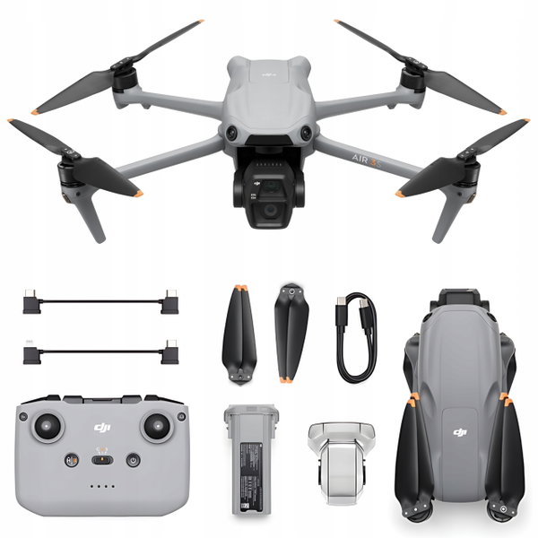 Dron DJI Air 3S RC-N3 8K 120FPS 50MP HDR CMOS LiDAR Teleobiektyw 4276mAh